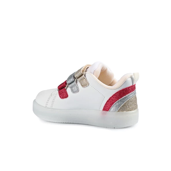 Vicco Sun Işıklı Kız Bebe Beyaz/Fuşya Sneaker - 3