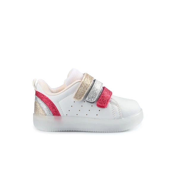 Vicco Sun Işıklı Kız Bebe Beyaz/Fuşya Sneaker - 2