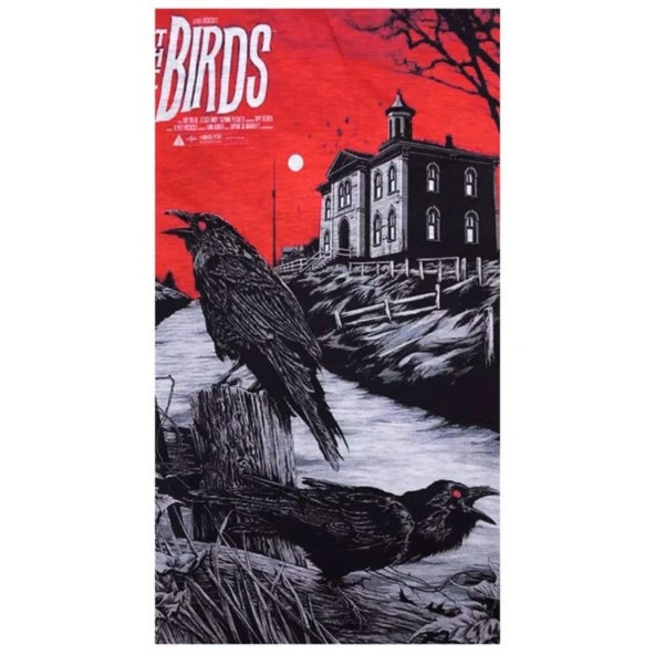 Alfred Hitchcock Birds Filmi Temalı Buff Boyunluk Bandana No:5