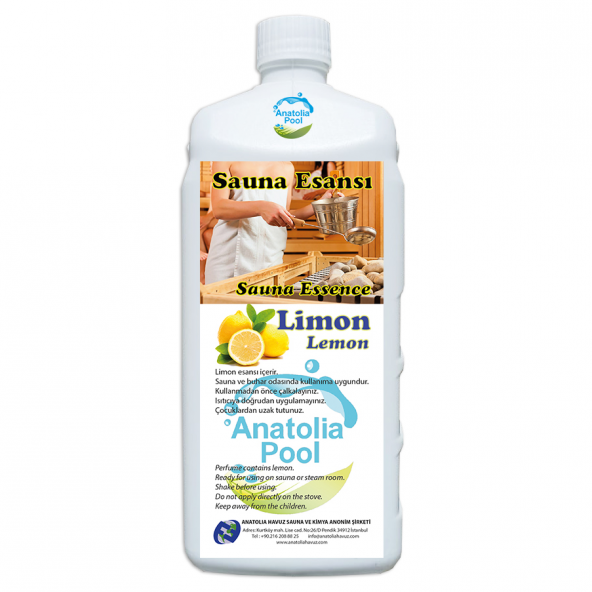 Anatolia Pool Sauna Buhar Esansı Limon 1 Lt (Sauna Essence Lemon)