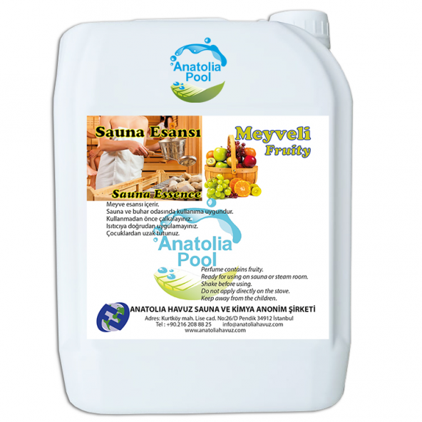 Anatolia Pool Sauna Buhar Esansı Meyveli 5 Lt (Sauna Essence Fruity)