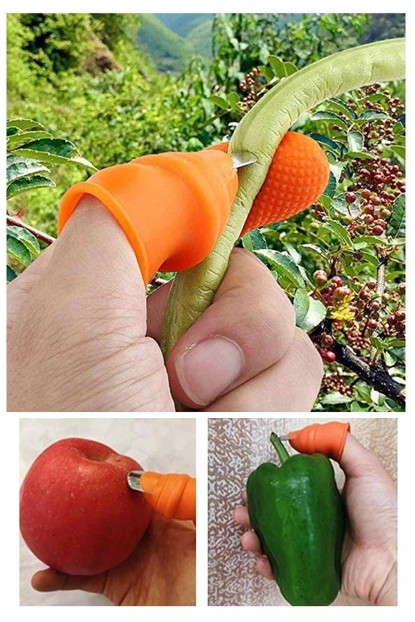 Yayke Silikon Parmak Soyacak Parmak Koruyuculu Tırnak Bıçak - Resim 4