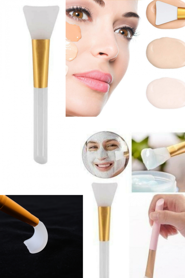 Yayke Yüz Maskesi Sürme & Soyma Aparatı, Plastik Uçlu Maske Fırçası - 1