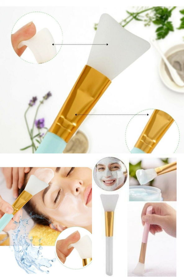 Yayke Yüz Maskesi Sürme & Soyma Aparatı, Plastik Uçlu Maske Fırçası - 3