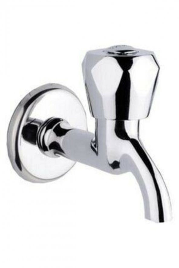 Yayke 1.Sınıf Pirinç Malzeme Topaç Krom Kısa Musluk Bahçe Lavabo Musluğu, Tek Su Girişli Banyo Tuvalet Bahçe Musluğu