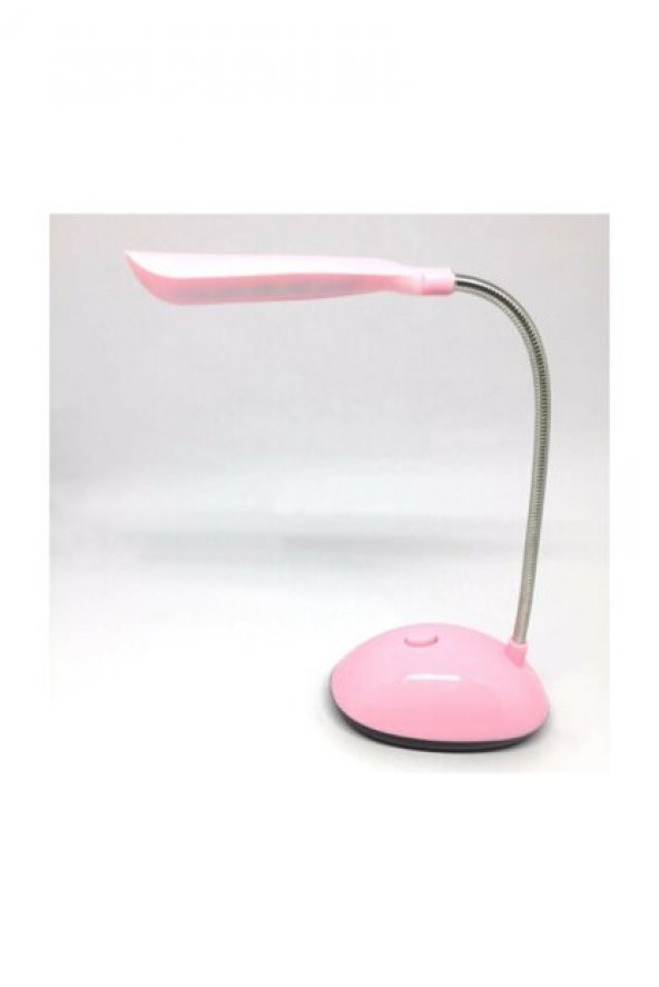 Yayke Mini Led Masa Lambası - Pilli Kitap Okuma Işığı - Led Lamba(Pembe) - 2