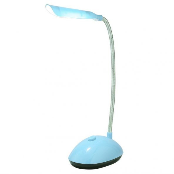Yayke Mini Led Masa Lambası - Pilli Kitap Okuma Işığı - Led Lamba(Mavi) - 2