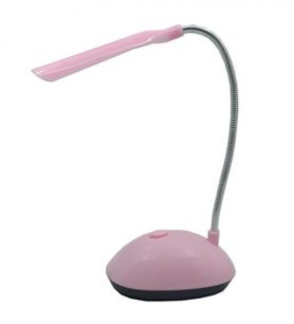 Yayke Mini Led Masa Lambası - Pilli Kitap Okuma Işığı - Led Lamba(Pembe) - 3
