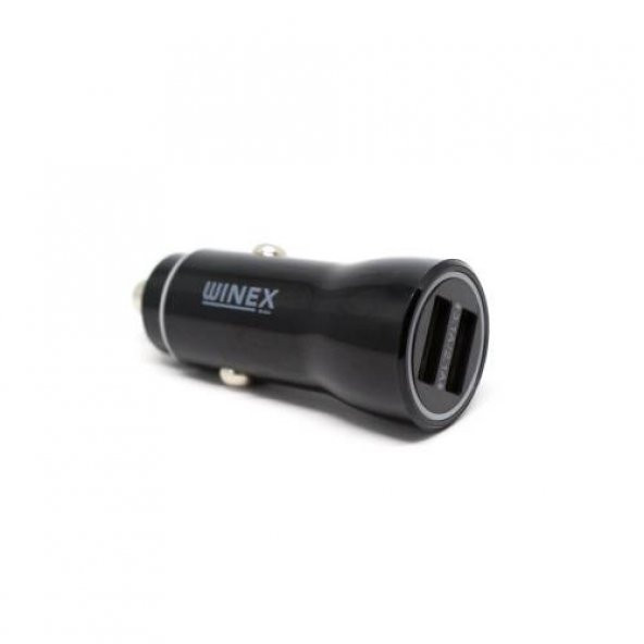 Winex W001 USBA Çift Çıkışlı 3.1A Araç Şarj Aleti Siyah - 2