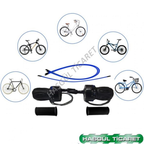 Hsgl Bisiklet Vites Kolu Mavi Göstergeli Mavi Dış Kablo Takım Bisiklet Vites Değiştiren Yol Şehir Dağ Bisikleti Bisiklet Yedek Parça - 6