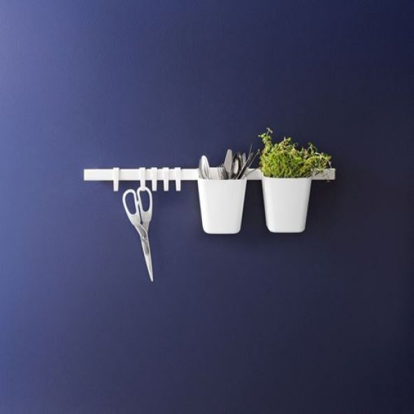 Çok Amaçlı Düzenleyici Kutu IKEA 12x11 cm Toparlayıcı Kutu Beyaz Renk Kalemlik Asılabilir - 2