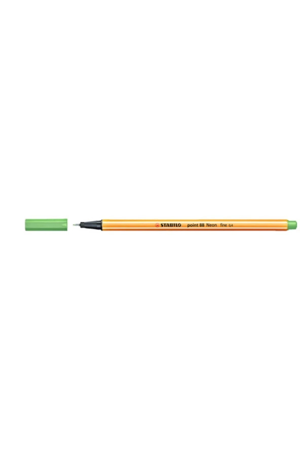 Stabilo Keçe Uçlu İnce Kalem 88 Point 0.4 MM Fosforlu Yeşil 88/033 (10 Lu Paket)
