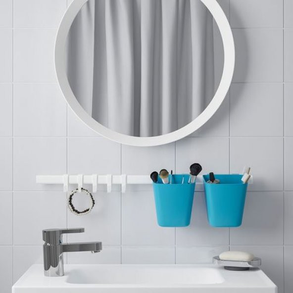 Çok Amaçlı Düzenleyici Kutu 12x11 cm Toparlayıcı Kutu Mavi Renk Asılabilir - Resim 3