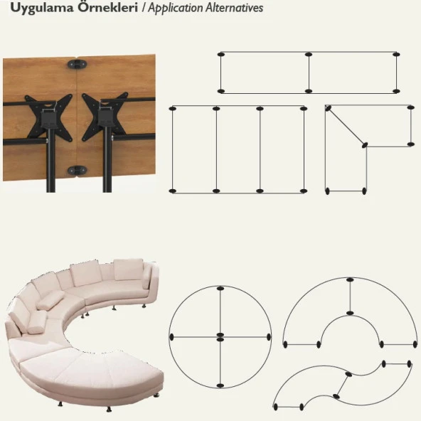 Gürçay Masa ve Mobilya Birleştirme Aparatı 11.509.B - 2 Çift - 7