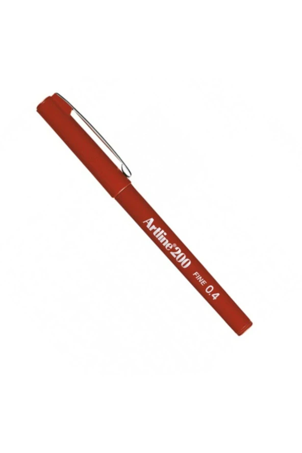 Artline İnce Uçlu Yazı Ve Çizim Kalemi Fineliner 0.4 MM Koyu Koyu Kırmızı (1 Paket 12 Adet)