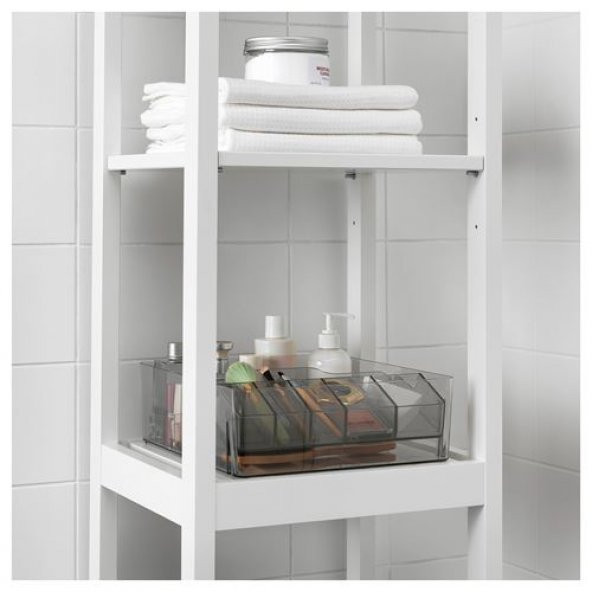 Çekmece İçi Makyaj Düzenleyici 32x28x10 cm IKEA Makyaj Organizeri Füme Renk Bölmeli Kutu - 2