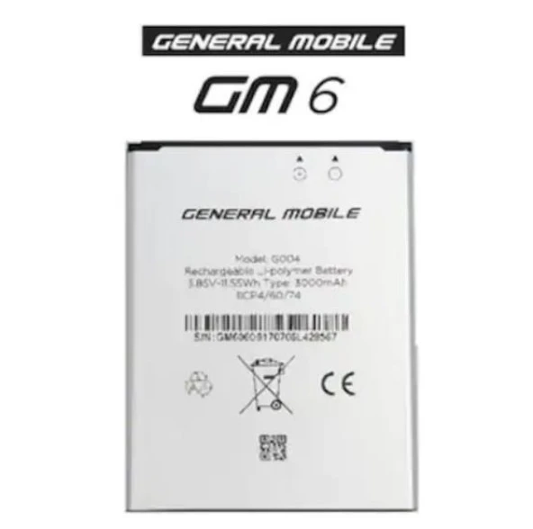 General Mobile GM6 Batarya Pil Orjinal