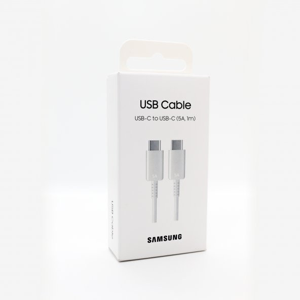 Samsung 5A 45W Type-C to Type-C Data ve Şarj Kablo Beyaz EP-DN975BWEGWW Samsung Türkiye Garantili - Resim 4