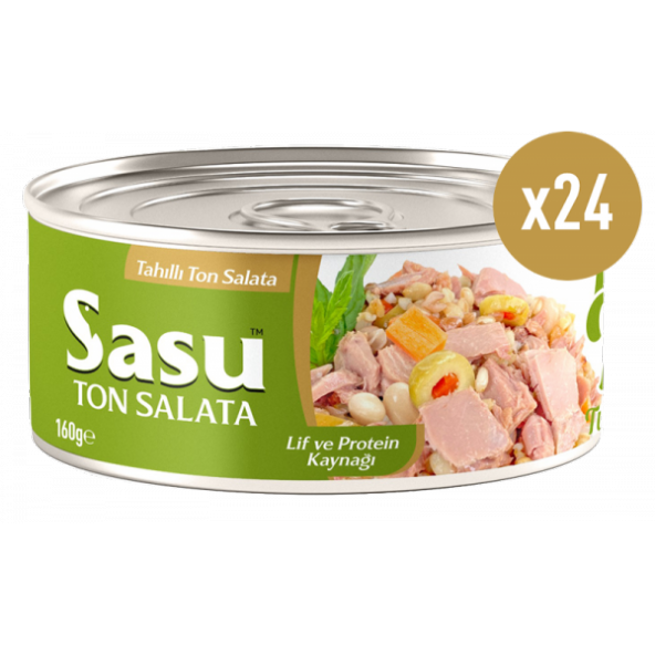 Sasu Tahıllı Ton Salata 1 Koli 24x160G İri Parça