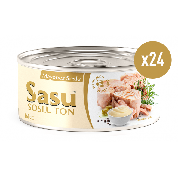 Sasu Mayonez Soslu Ton Balığı 1 Koli 24x160G İri Parça