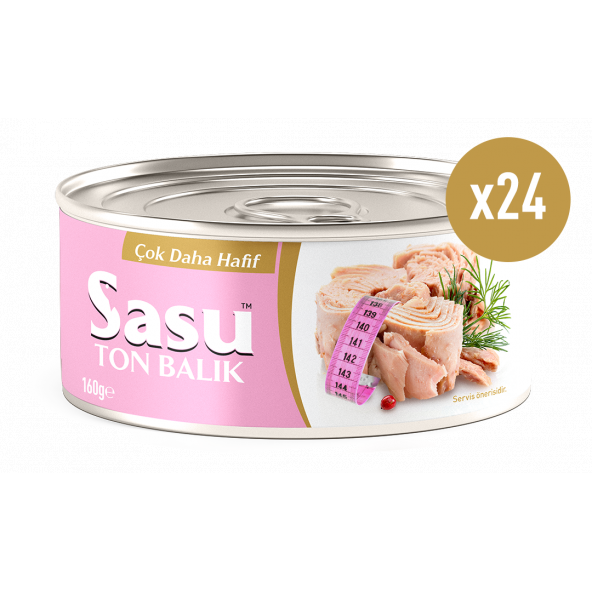 Sasu Light Suda Ton Balığı 1 Koli 24x160 gr Bütün Dilim