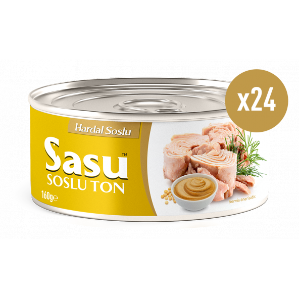 Sasu Hardal Soslu Ton Balığı 1 Koli 24x160G İri Parça