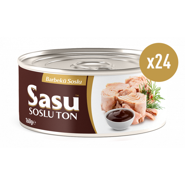 Sasu Barbekü Soslu Ton Balığı 1 Koli 24x160 gr Bütün Dilim