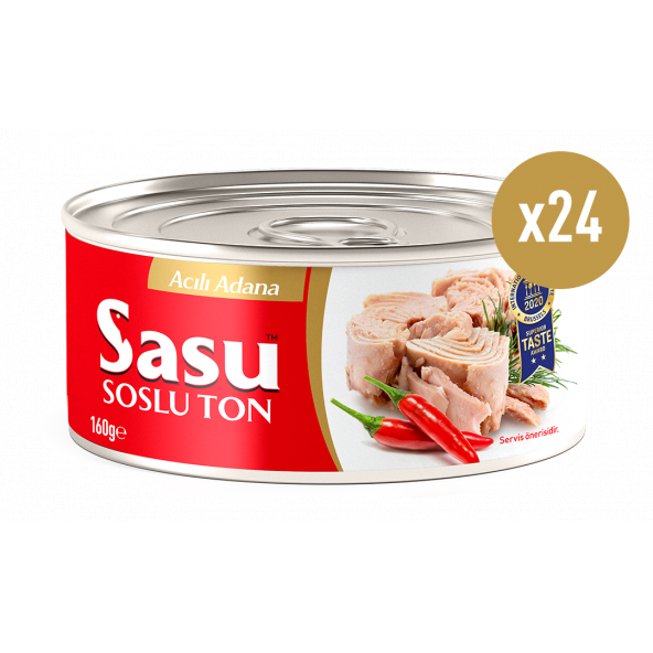 Sasu Acılı Ton Balığı 1 Koli 24x160 gr Bütün Dilim