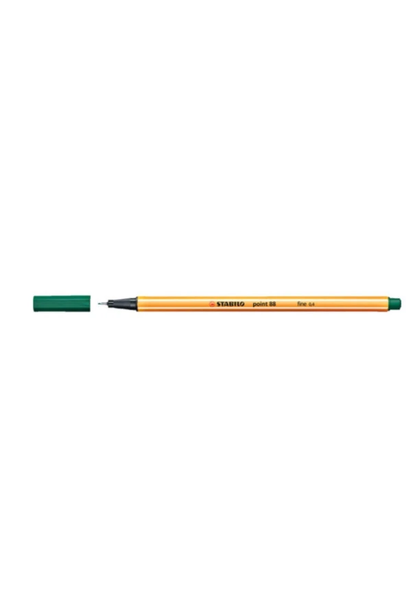 Stabilo Keçe Uçlu İnce Kalem 88 Point 0.4 MM Çam Yeşili 88/53 (10 Lu Paket)
