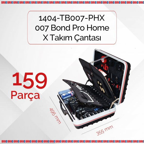 Brio Takım Çantası 007 Bond Pro Home X 159 Parça - Resim 2