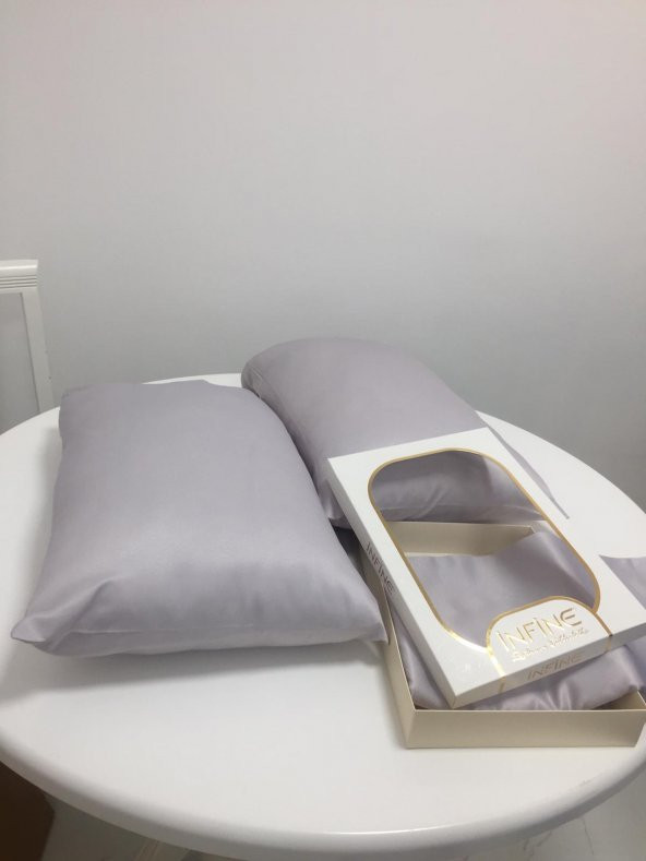 Finezza Flora Pamuk Saten Açık Gri  Çarşaf & Yastık Takımı 3 Parça - 667 - Resim 5