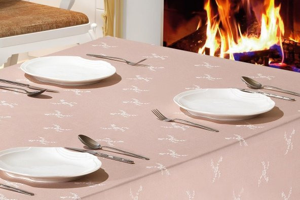 Finezza Rana Lüx Jakar Polycotton Kumaş Pudra Masa Örtüsü 160x220 cm - 157 - 6