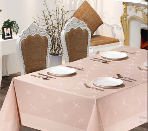 Finezza Rana Lüx Jakar Polycotton Kumaş Pudra Masa Örtüsü 160x220 cm - 157 - 2