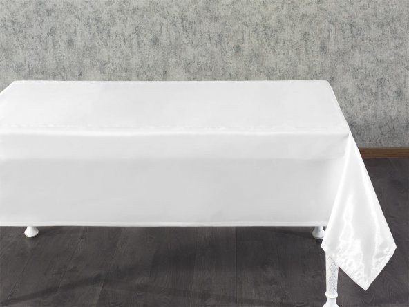 Finezza Kristal Monoray Kumaş Beyaz Masa Örtüsü  Dikdörtgen 140x200 cm - 759 - 2