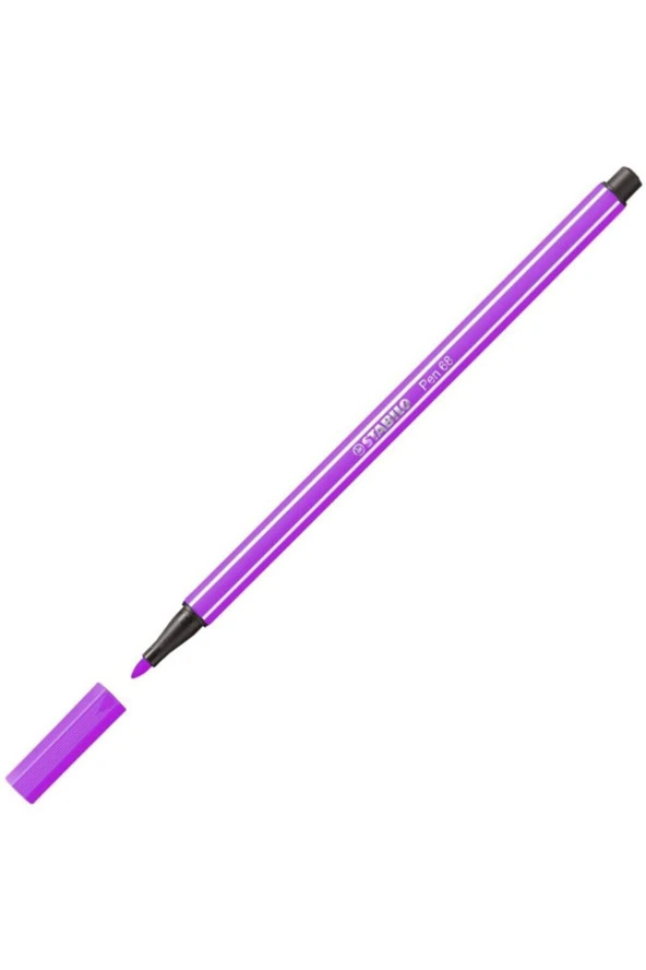 Stabilo Keçe Uçlu Boya Kalemi 1 MM Lila 68/58 (10 Lu Paket)