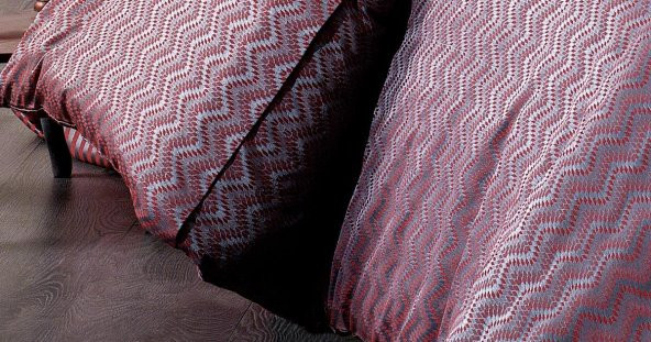 Finezza Odesa Bambu Jakar Kumaş Bordo Çift Kişilik Nevresim Takımı 6 Parça - 443 - 3