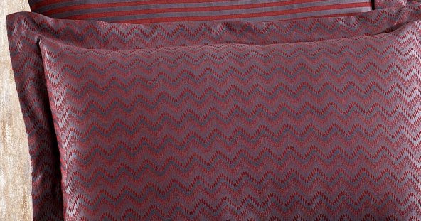Finezza Odesa Bambu Jakar Kumaş Bordo Çift Kişilik Nevresim Takımı 6 Parça - 443 - 6
