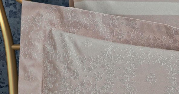Finezza JArdin Bambu Jakar Kumaş Taş Çift Kişilik Nevresim Takımı 6 Parça - 543 - 6