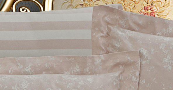 Finezza Rita Bambu Jakar Kumaş Taş Çift Kişilik Nevresim Takımı 6 Parça - 617 - 9
