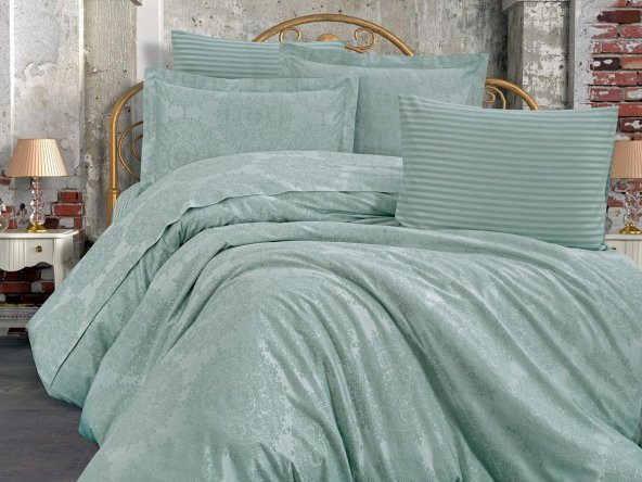 Finezza Tiara Bambu Jakar Kumaş Mint Yeşil Çift Kş.Nevresim Takımı 6 Parça - 637 ürün görseli