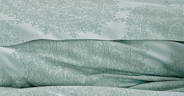 Finezza Tiara Bambu Jakar Kumaş Mint Yeşil Çift Kş.Nevresim Takımı 6 Parça - 637 - Resim 5