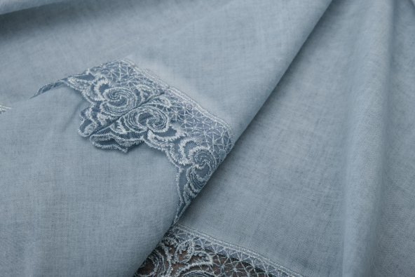 Finezza Estee Lüx Pamuk PetrolYeşili Sofra Takımı 6 kşlk.160x220cm 13 Prç. - 510 - 8
