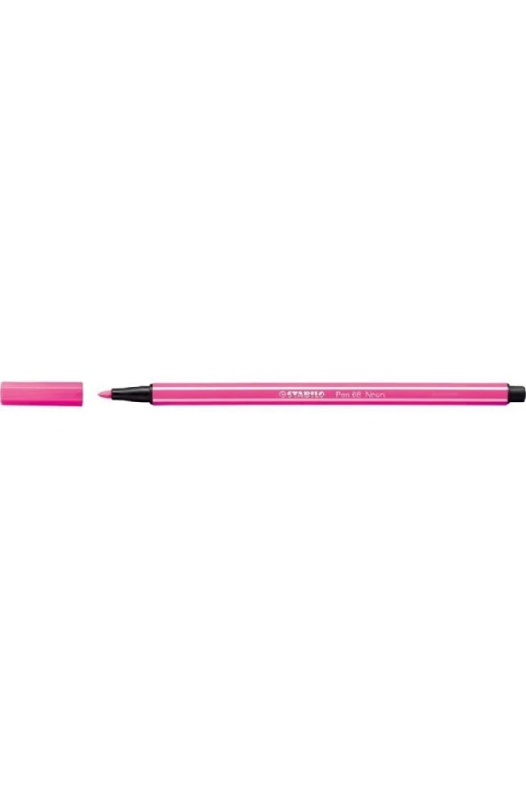 Stabilo Keçe Uçlu Boya Kalemi 1 MM Fosforlu Pembe 68/056 (10 Lu Paket)