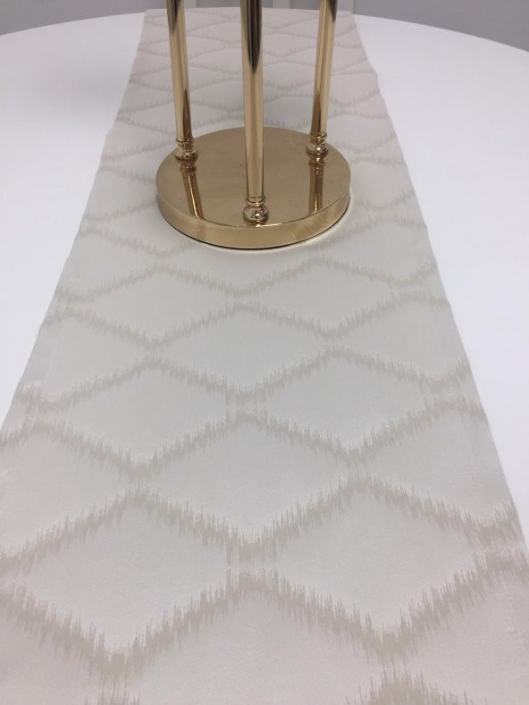 Finezza Simge Jakar Pamuk/Poly Krem Runner 40*140 cm - 681 - 4