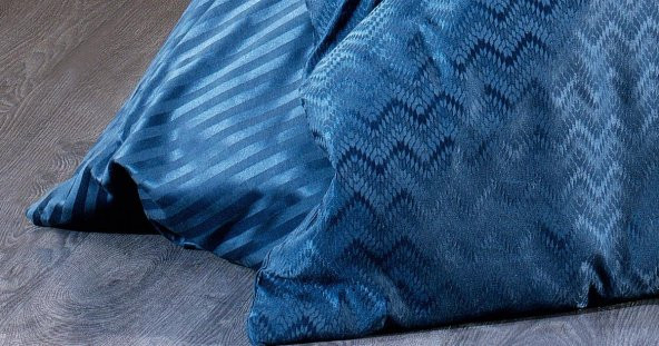 Finezza Odesa Bambu Jakar Kumaş İndigo Çift Kişilik Nevresim Takımı 6 Prç. - 595 - Resim 3