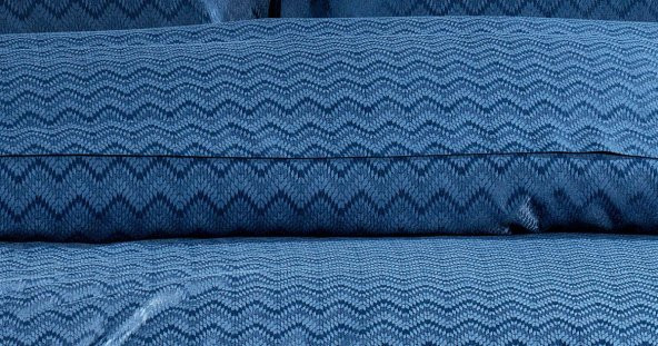 Finezza Odesa Bambu Jakar Kumaş İndigo Çift Kişilik Nevresim Takımı 6 Prç. - 595 - Resim 5