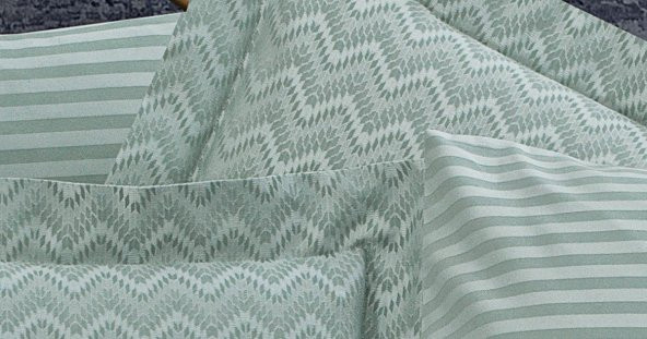 Finezza Odesa Bambu Jakar Kumaş Mint Yeşil Çift Kş. Nevresim Takımı 6 Prç. - 598 - Resim 8