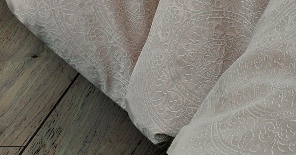 Finezza Tiara Bambu Jakar Kumaş Taş Çift Kişilik Nevresim Takımı 6 Parça - 639 - Resim 2