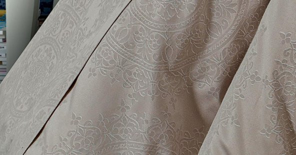 Finezza Tiara Bambu Jakar Kumaş Taş Çift Kişilik Nevresim Takımı 6 Parça - 639 - Resim 3