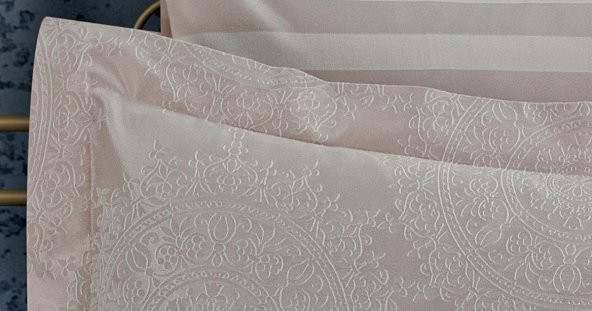 Finezza Tiara Bambu Jakar Kumaş Taş Çift Kişilik Nevresim Takımı 6 Parça - 639 - Resim 5